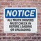 Signmission Truck Drivers Check In OSHA Notice Sign, Plastic, 10in W x 7in L, 2PK OS-2PACK-NS-P-710-L-16758 - alternate 3